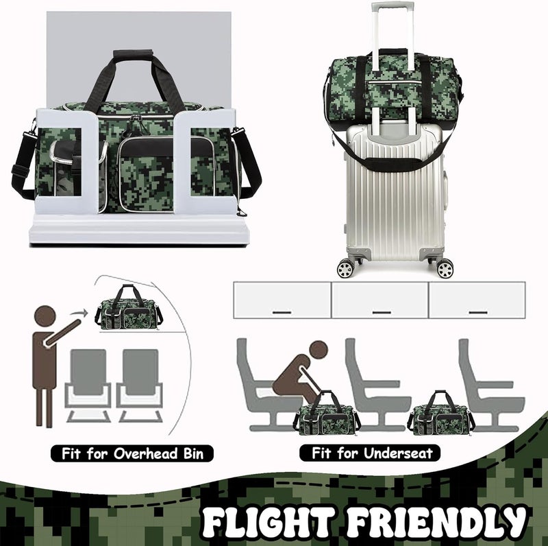 Esteemly Kid's Luggage Set 3 Piece Suitcase Set 16" Hardside Luggage with Spinner Wheels Boys Carry on Toddler Travel Rolling Suitcase with Duffle Bag Neck Pillow Airline Approved - Image 3